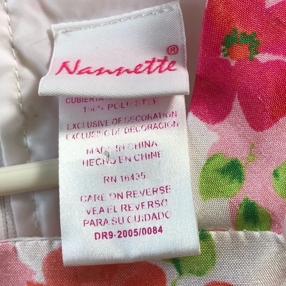 Nanette Baby Easter Dress Pink Floral Bubble Formal Dress Flower appliqué 18 Mo - Picture 6 of 8